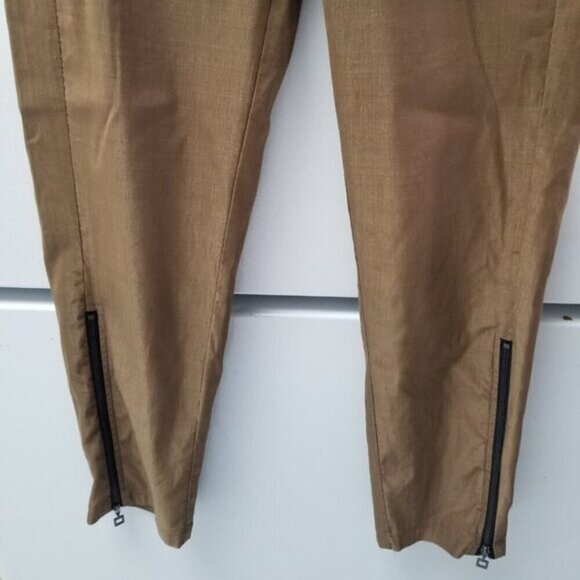 Sarah Pacini Linen Blend Ankle Zipper Pants - Picture 8 of 14